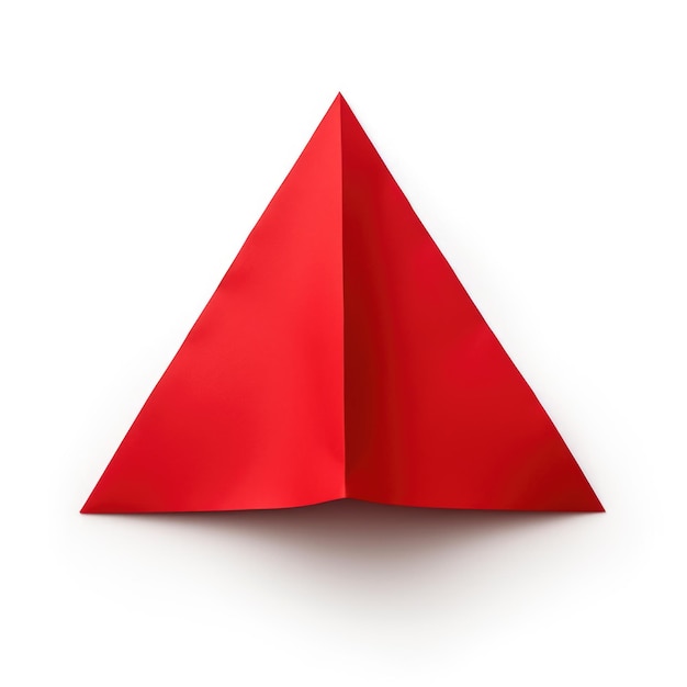 Origami Kerstman hoed geïsoleerd op een witte achtergrond