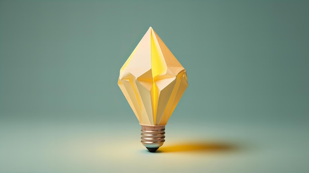 Photo origami lightbulb