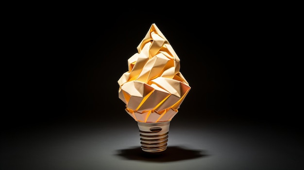 Origami lightbulb