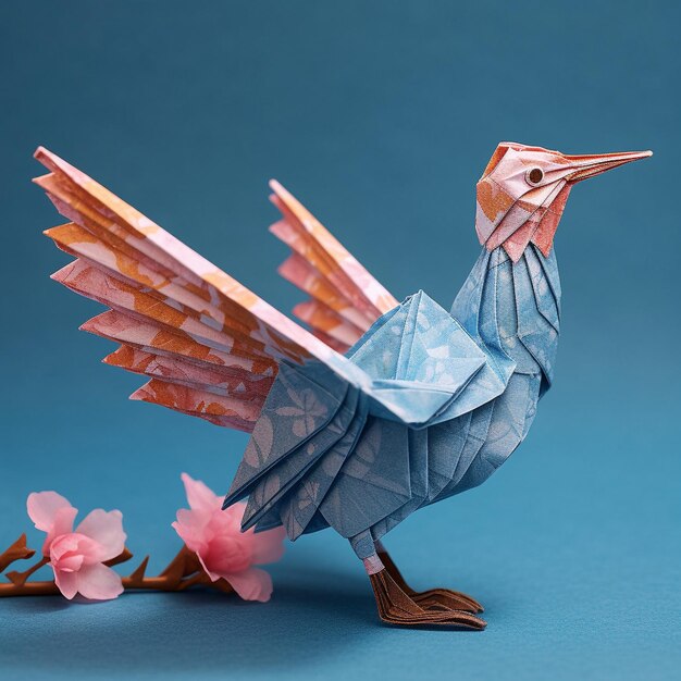 Foto origami ontwerp kleurrijke vorm