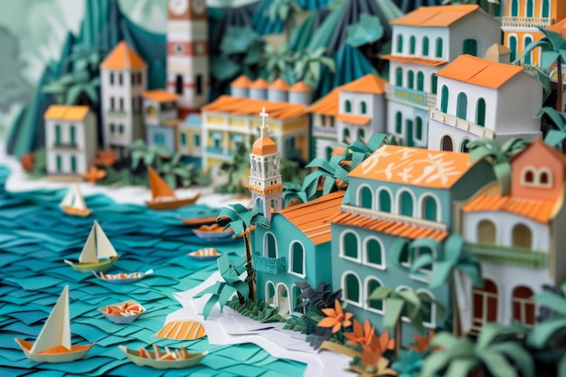 Origami Paper Town Cancn Beach and Nightlife Essence