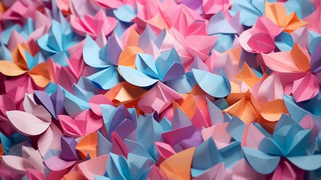 origami papier gesneden achtergrond