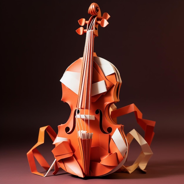 origami violin from paper