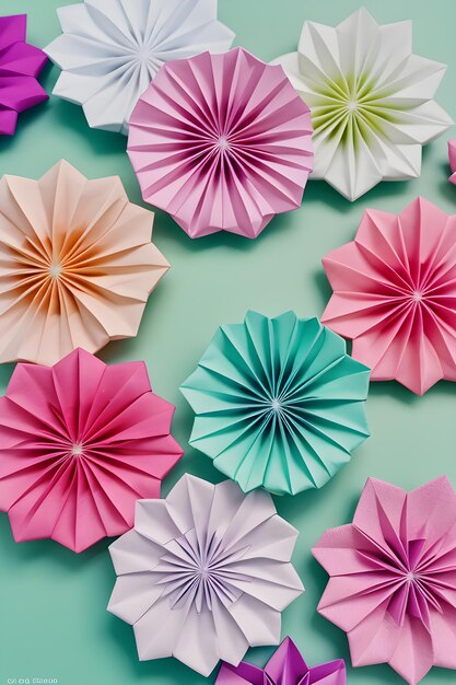 Foto origami voorjaarsbloemen