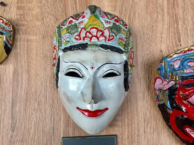 оригинальные художественные маски из индонезийской культуры