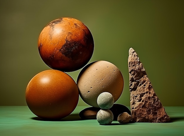 Original colorful stones in balance position background