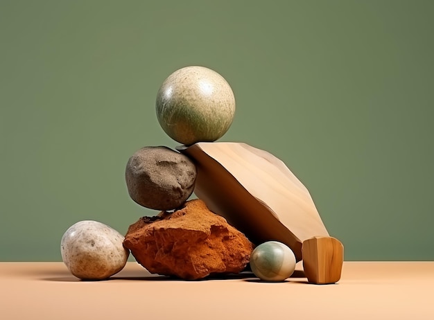 Original colorful stones in balance position background