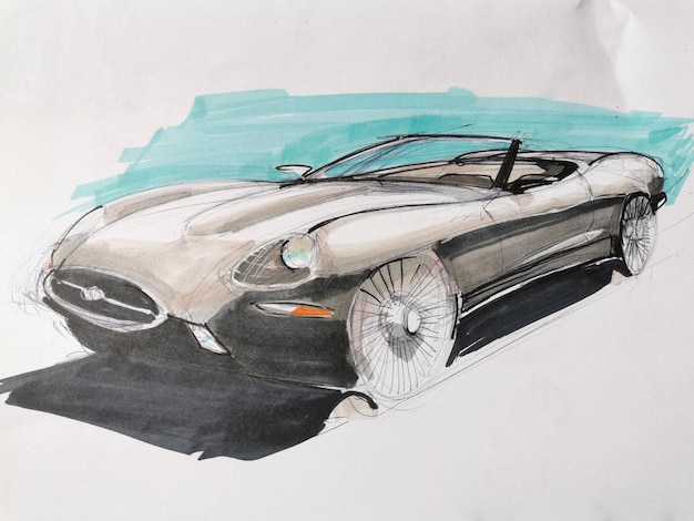 Sketching car design ideas - Car Body Design