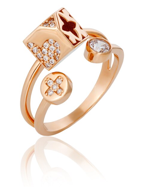 Original female ring of gold. A precious gift for a woman.