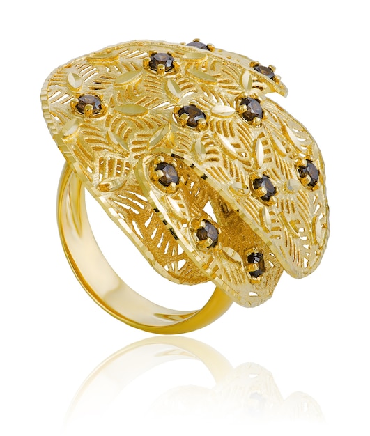 Original female ring of gold. A precious gift for a woman.
