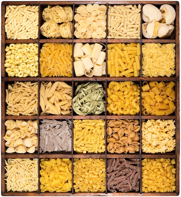 Original italian pasta collage