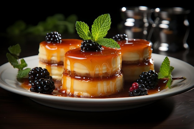 Premium AI Image | Original mexican flan napolitano mexican desserts