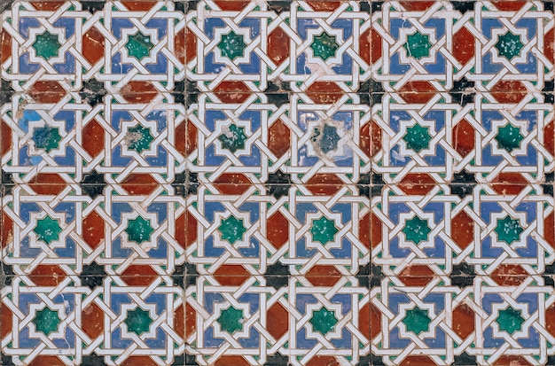 Original old spanish tiles Geometrical pattern