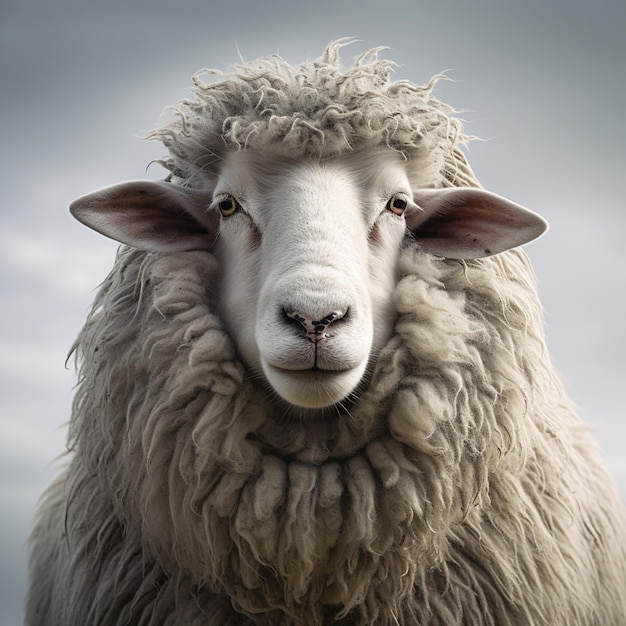 original photo of a very detailed sheep