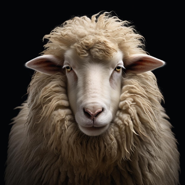 original photo of a very detailed sheep