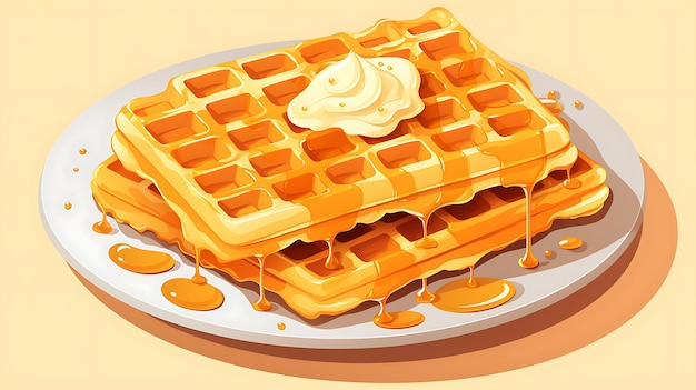 Original plain waffle vector