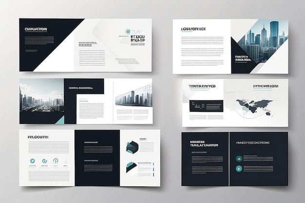 Original Presentation templates or corporate booklet Easy Use in creative flyer and style info banner trendy strategy mockups