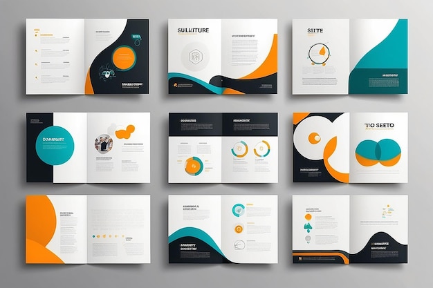 Photo original presentation templates or corporate booklet