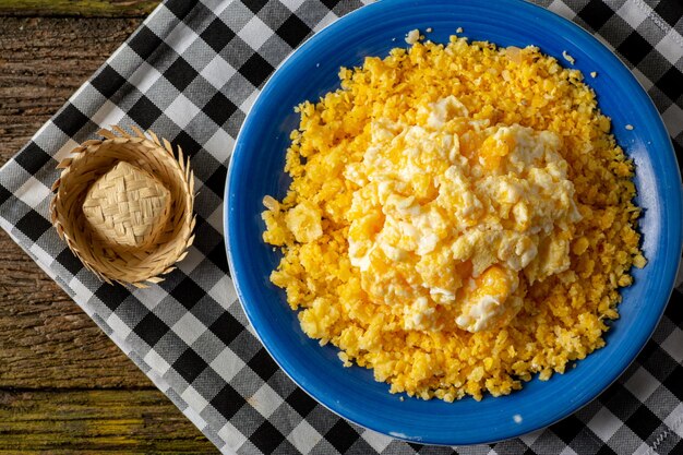 Original and traditional couscous CuscusCuzcuzCuscuz from the north and northeast of Brazil