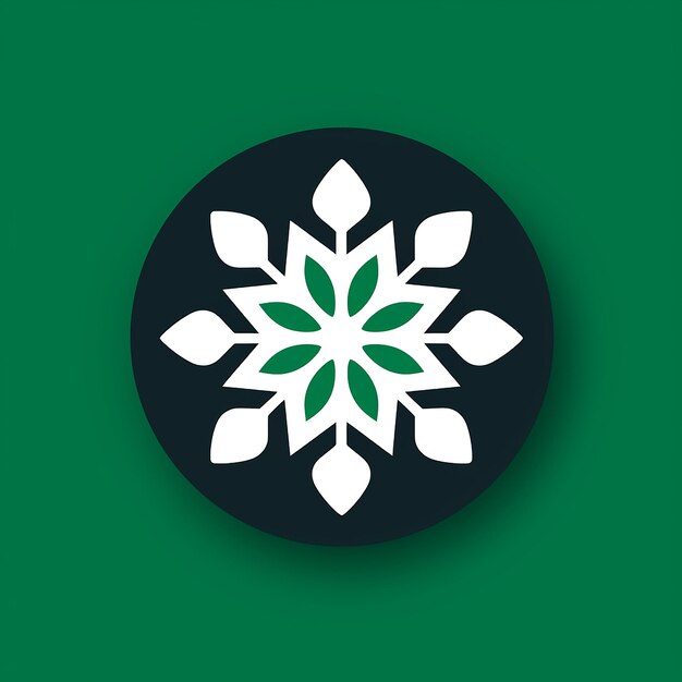 an original unique and simple snowflake logo