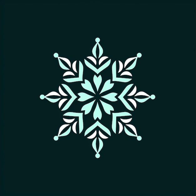 Photo an original unique and simple snowflake logo