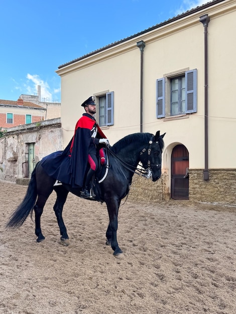 Oristano Sardinia ITALY February 9th 2024 riders of the Sartiglia race directed by su componidori