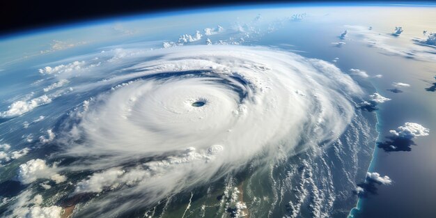 Foto orkaan op weg naar de kust van florida.