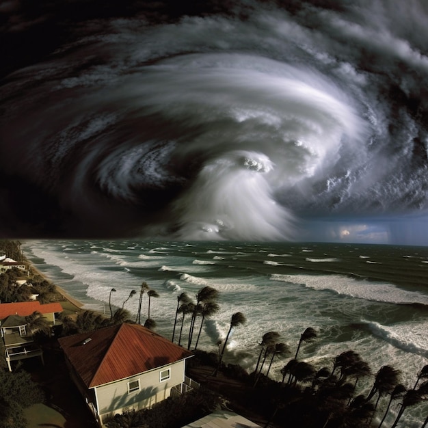 Foto orkaanseizoen tropische storm