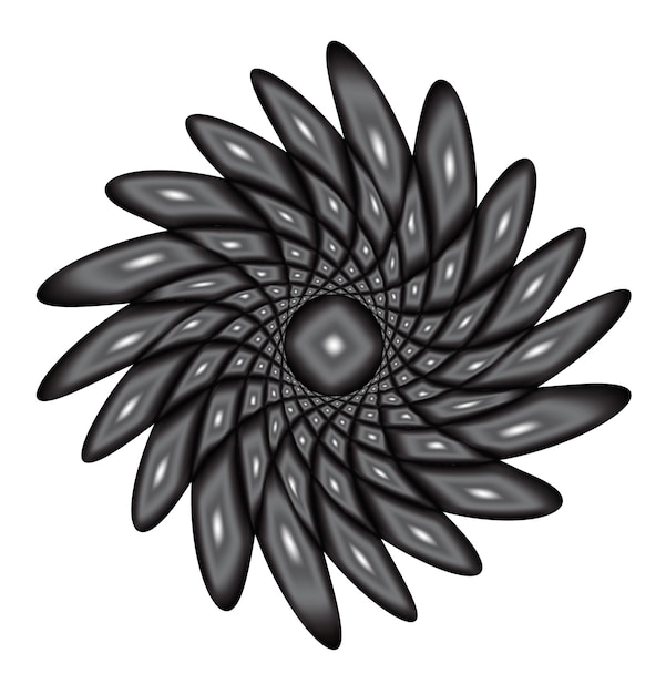 Photo ornament black mandala