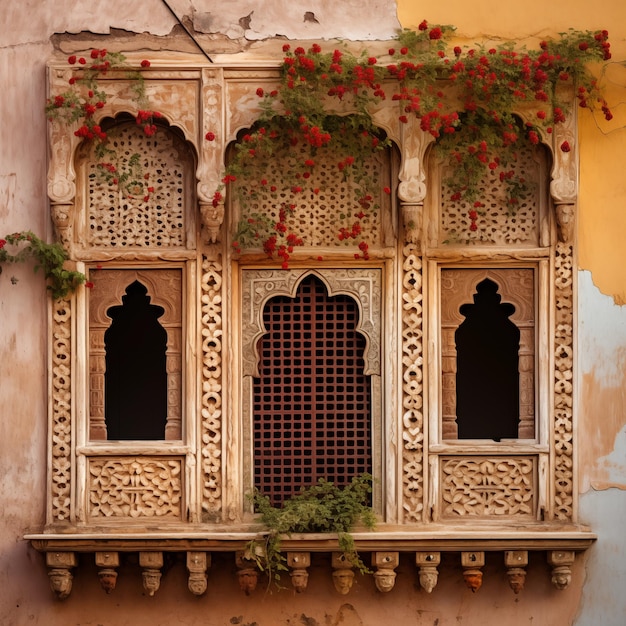 Ornament lattice window in india