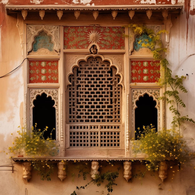 Photo ornament lattice window in india