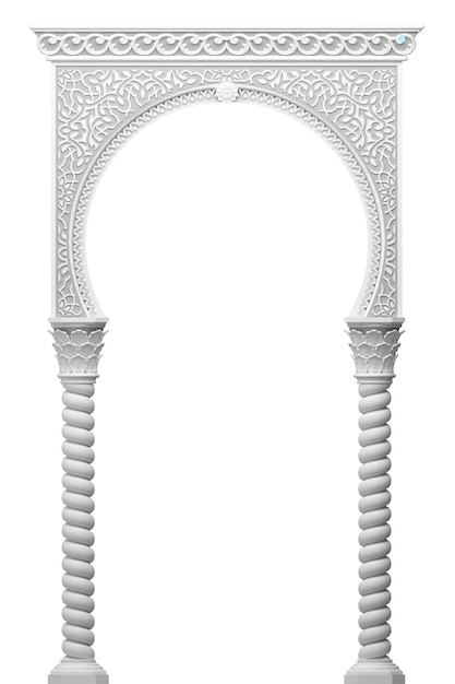 Ornamental carved arch in Indian or Arabic style