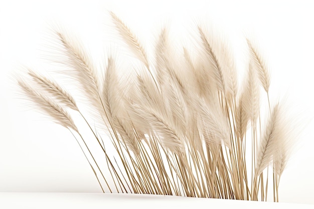 Ornamental grasses isolated on white background