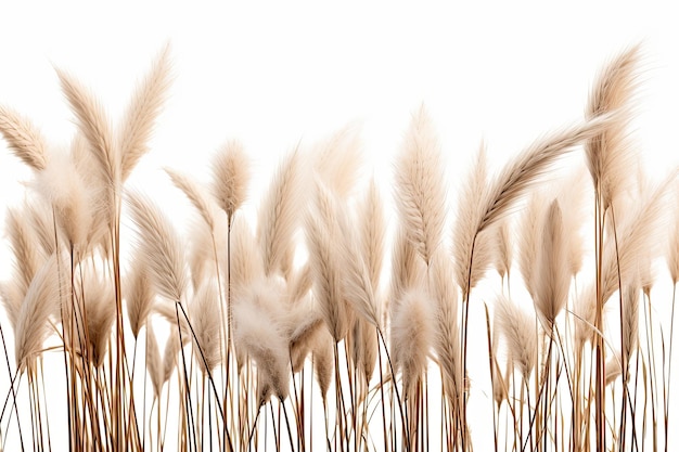 Ornamental grasses isolated on white background