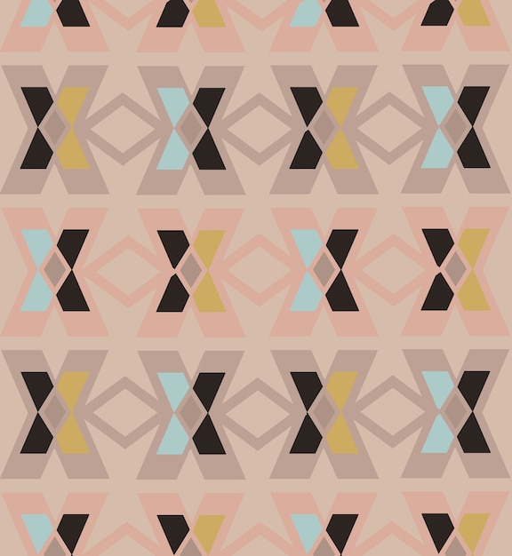 Ornamental pattern with retro colors Used for fabric textile for wallpaper web page