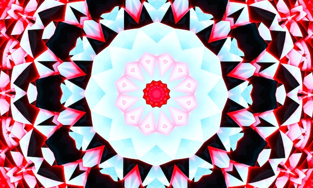 Foto motivo ornamentale in pizzo rotondo cerchio di corallo caleidoscopio