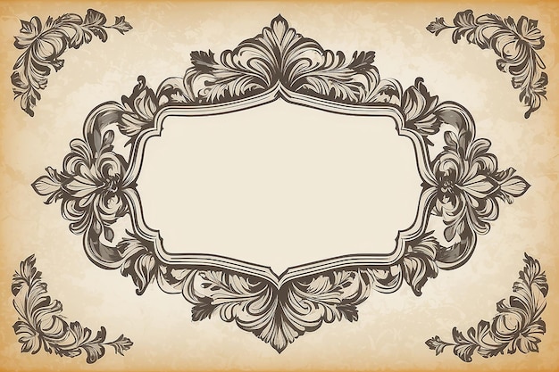 Photo ornamental vintage frame background