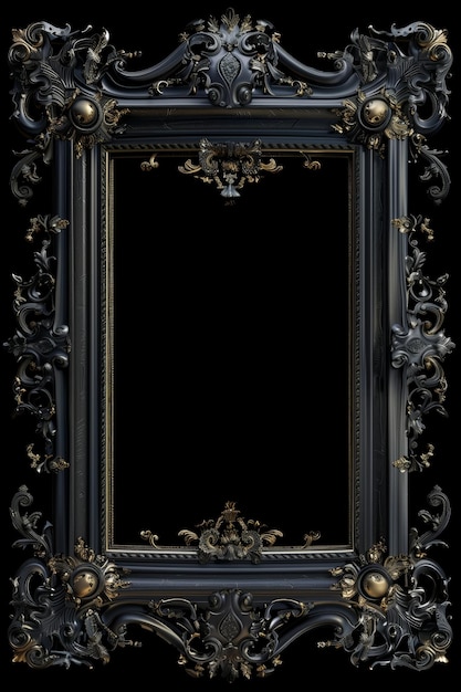 Ornate Baroque Frame with Gold Accents