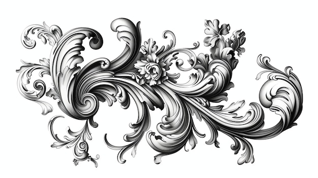 Ornate design element in the rococo style