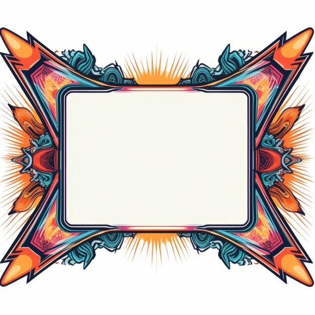 Photo an ornate frame with an abstract design on it