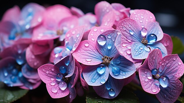 Ornate hydrangea blossom showcases fragility and beauty