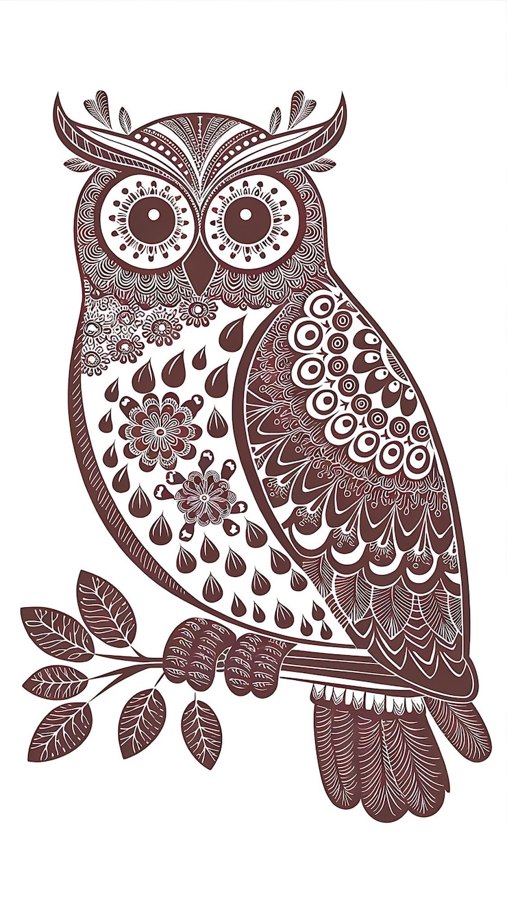 फोटो ornate mandala owl