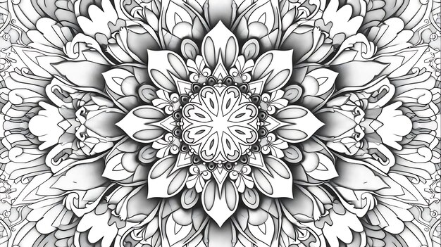 Ornate mandala with intricate floral and leaf motifs