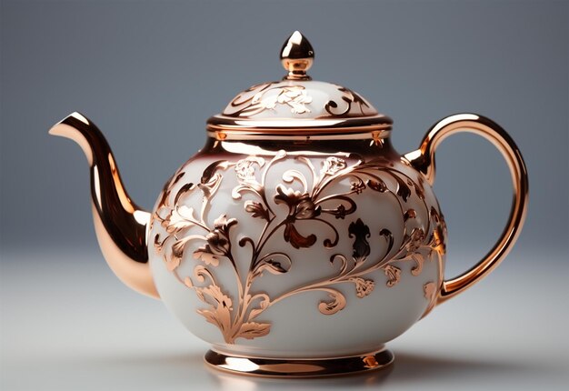 ornate teapot isolated