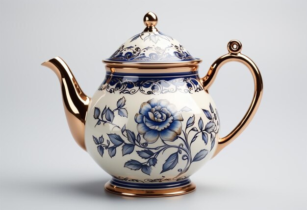 ornate teapot isolated