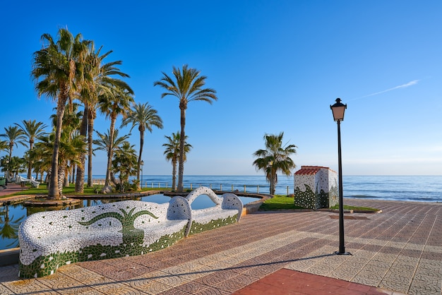 Oropesa de Mar beach mosaic bench park