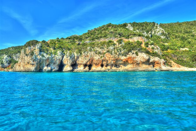 Orosei Gulf coastline in hdr tone