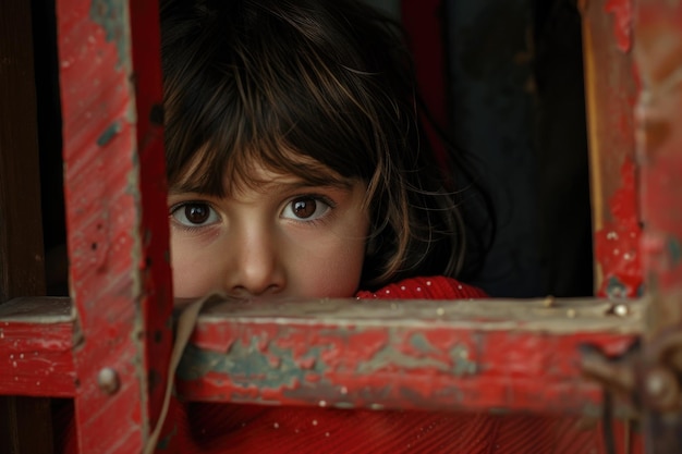 Photo orphanage child a tender portrait of resilience and hope the journey of children in need of care and support shining a light on their strength and potential amidst adversity