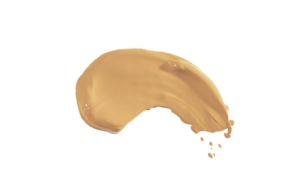 orrecting smear of concealer isolated on a white background