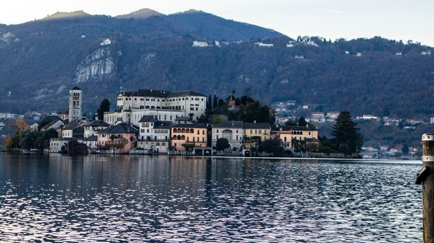 オルタ湖の風景 ジョージオ島の景色 イタリア